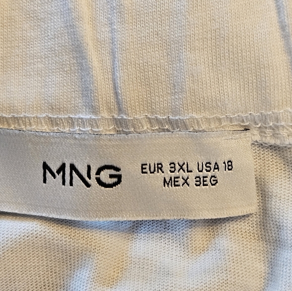 Mango Open Back Halter Neck Cotton Tiered Maxi Dress White Size 18 Plus NWOT - Picture 15 of 15